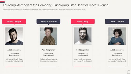 Founding Members Of The Company Fundraising Pitch Deck For Series C Round Rules PDF