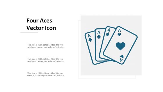 Four Aces Vector Icon Ppt PowerPoint Presentation Gallery Microsoft