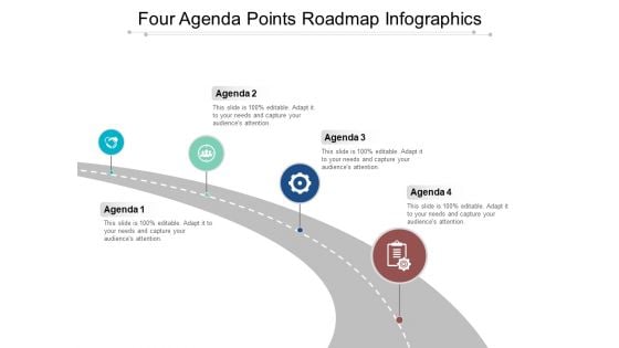 Four Agenda Points Roadmap Infographics Ppt PowerPoint Presentation Icon Summary