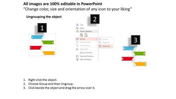 Four Arrow Banners Design Powerpoint Templates