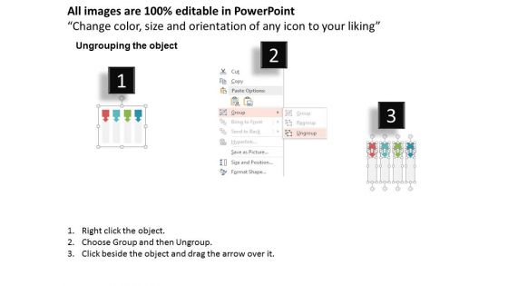 Four Arrow Banners With Icons Powerpoint Templates