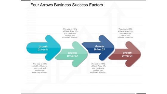 Four Arrows Business Success Factors Ppt Powerpoint Presentation Icon Guidelines