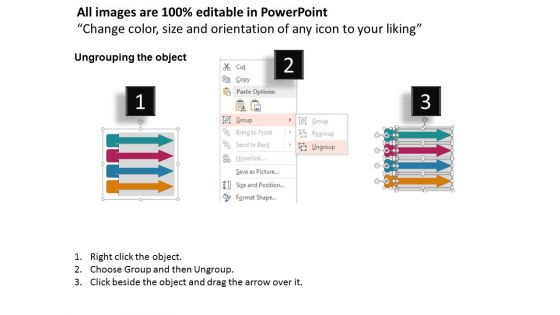 Four Arrows Design With Icons Powerpoint Template