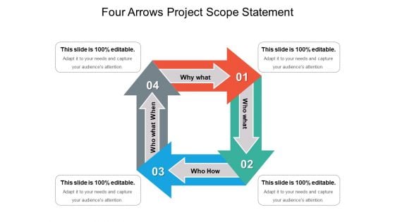 Four Arrows Project Scope Statement Ppt PowerPoint Presentation Ideas