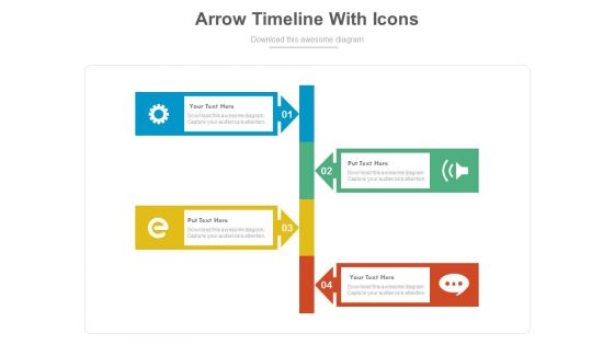 Four Arrows Signboard With Icons Powerpoint Template