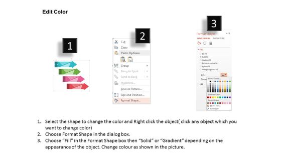 Four Arrows Steps For Visual Information Powerpoint Template Slide03