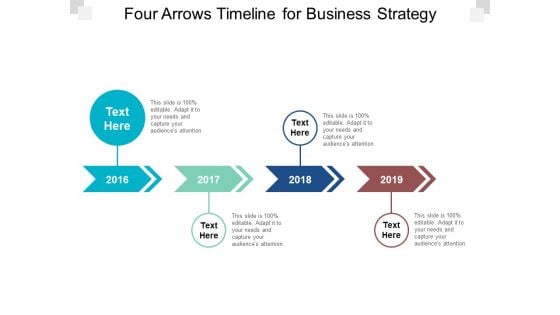 Four Arrows Timeline For Business Strategy Ppt PowerPoint Presentation Ideas Template