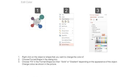 Four Arrows Venn Diagram With Icons Powerpoint Template