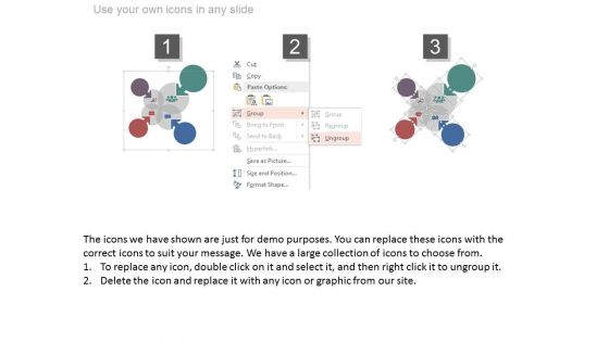 Four Arrows Venn Diagram With Icons Powerpoint Template