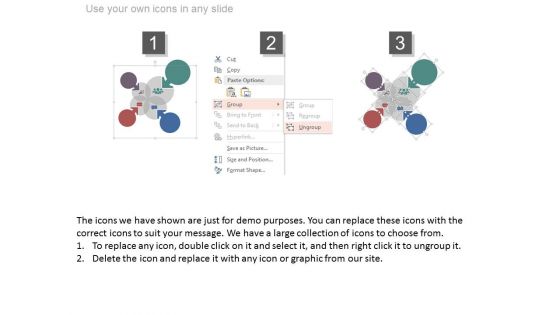 Four Arrows Venn Diagram With Icons Powerpoint Template