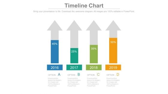 Four Arrows With Percentage Data Analysis Powerpoint Slides