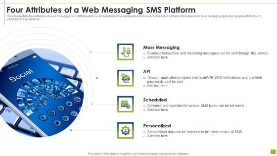 Four Attributes Of A Web Messaging SMS Platform Portrait PDF