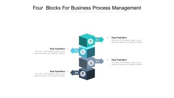 Four Blocks For Business Process Management Ppt PowerPoint Presentation Ideas Microsoft