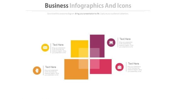 Four Blocks Infographics Design Powerpoint Template