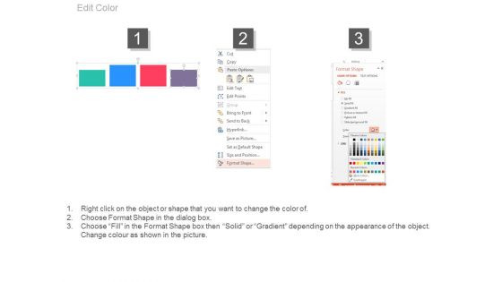 Four Boxes With Gears Bulb And Target Icons Powerpoint Slides