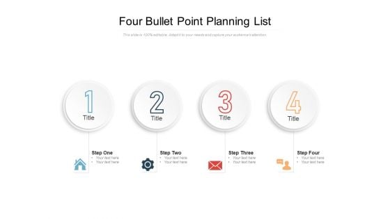 Four Bullet Point Planning List Ppt PowerPoint Presentation Professional Deck