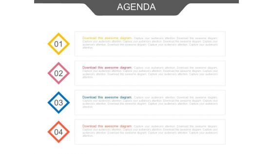 Four Business Agenda Points Powerpoint Slides Four Business Agenda Points Powerpoint Slides