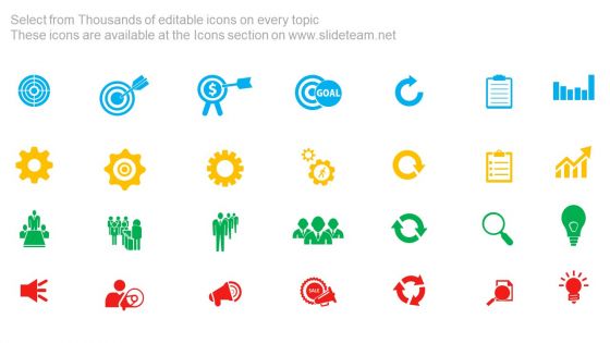 Four Business Agenda Steps With Icons Powerpoint Slides