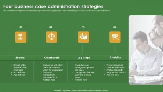 Four Business Case Administration Strategies Formats PDF