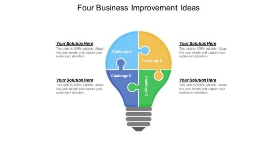 Four Business Improvement Ideas Ppt PowerPoint Presentation Icon Slide Portrait