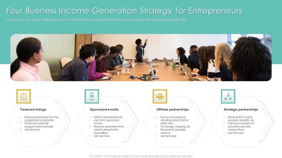 Four Business Income Generation Strategy For Entrepreneurs Rules PDF
