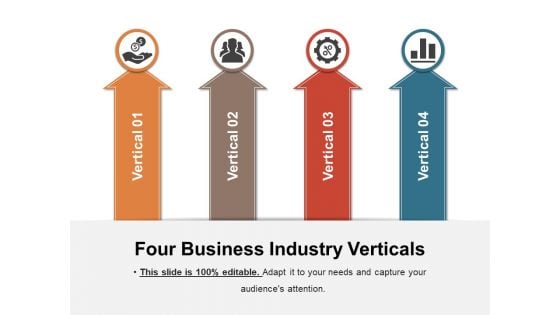 Four Business Industry Verticals Ppt PowerPoint Presentation Slides Samples PDF