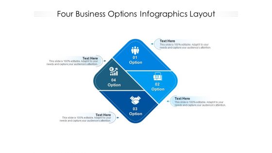 Four Business Options Infographics Layout Ppt PowerPoint Presentation Professional Ideas PDF