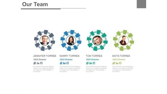 Four Business Person For Social Network Powerpoint Slides