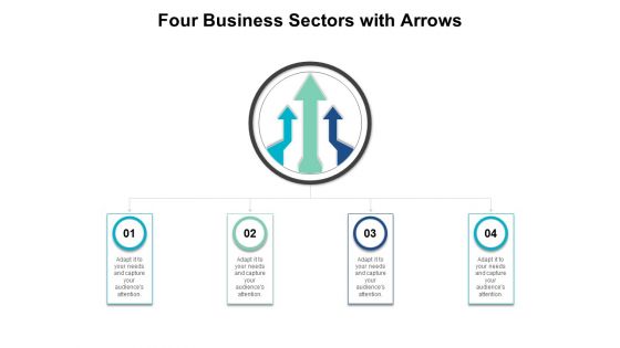 Four Business Sectors With Arrows Ppt PowerPoint Presentation Gallery Display PDF