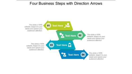 Four Business Steps With Direction Arrows Ppt PowerPoint Presentation Gallery Example PDF