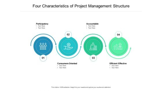 Four Characteristics Of Project Management Structure Ppt PowerPoint Presentation Inspiration Maker