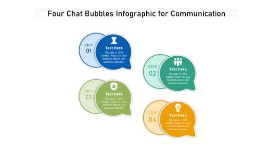 Four Chat Bubbles Infographic For Communication Ppt PowerPoint Presentation Gallery Shapes PDF
