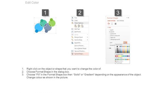 Four Circles Venn Diagram With Icons Powerpoint Slides