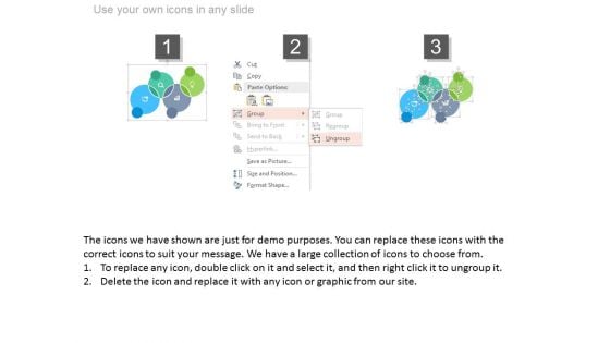 Four Circles Venn Diagram With Icons Powerpoint Slides