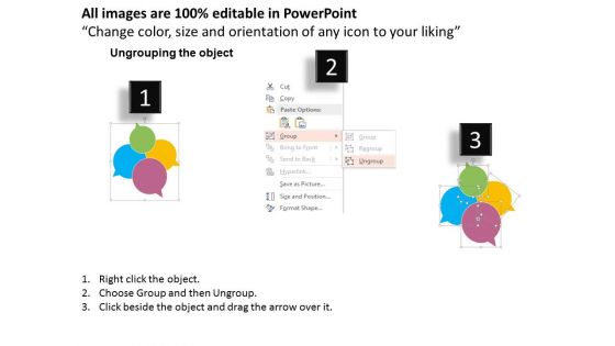 Four Circles With Financial Process And Target Icons Powerpoint Template