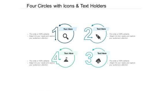 Four Circles With Icons And Text Holders Ppt PowerPoint Presentation Inspiration Pictures