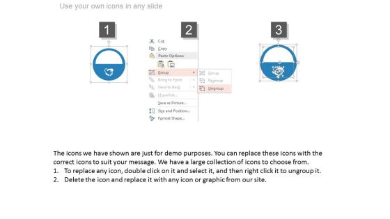 Four Circles With Icons Timeline Design Powerpoint Slides