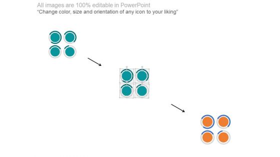 Four Circles With Percentage Data Display Powerpoint Slides