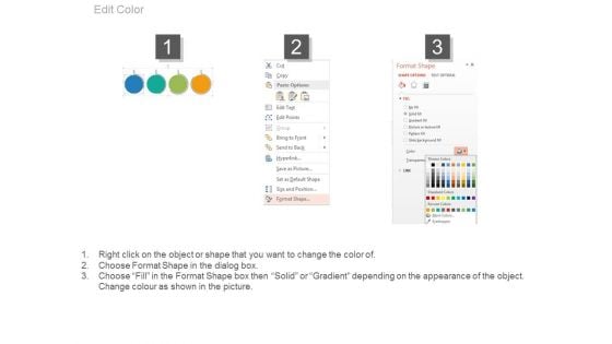 Four Circles With Percentage Values And Icons Powerpoint Slides