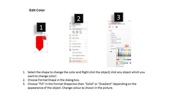 Four Colored Banners With Icons Powerpoint Template