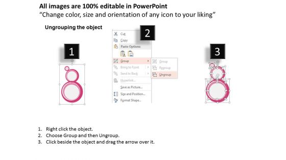 Four Colorful Circle Tags With Icons Powerpoint Template