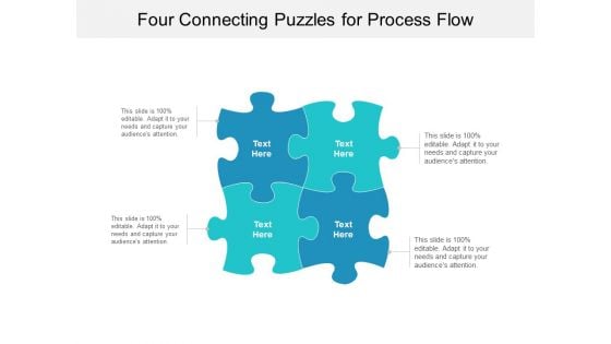 Four Connecting Puzzles For Process Flow Ppt PowerPoint Presentation File Inspiration