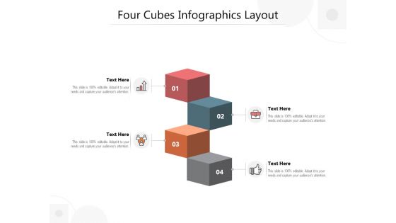 Four Cubes Infographics Layout Ppt PowerPoint Presentation Portfolio Graphic Images