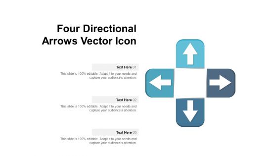 Four Directional Arrows Vector Icon Ppt PowerPoint Presentation Model Visual Aids PDF