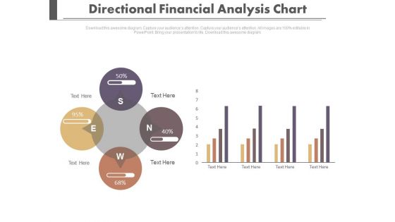 Four Directions Circular Analysis Chart Powerpoint Slides