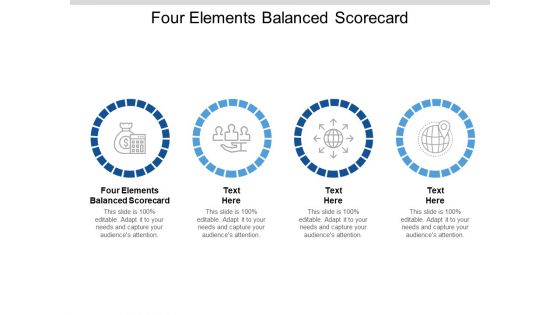 Four Elements Balanced Scorecard Ppt PowerPoint Presentation Styles Themes Cpb