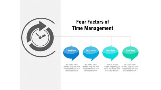 Four Factors Of Time Management Ppt PowerPoint Presentation Gallery Microsoft PDF
