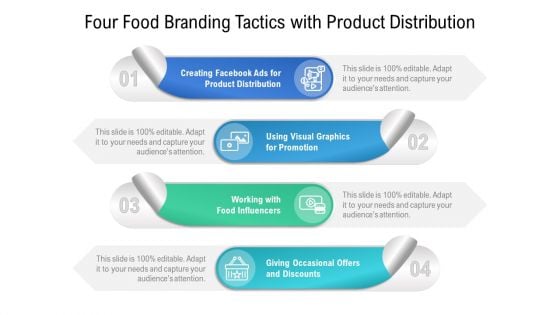 Four Food Branding Tactics With Product Distribution Ppt Professional Backgrounds PDF Four Food Branding Tactics With Product Distribution Ppt Professional Backgrounds PDF