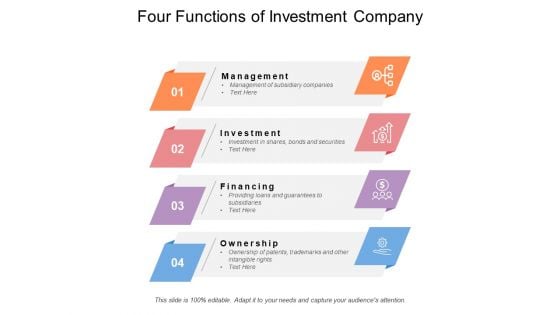 Four Functions Of Investment Company Ppt PowerPoint Presentation Gallery Picture Four Functions Of Investment Company Ppt PowerPoint Presentation Gallery Picture