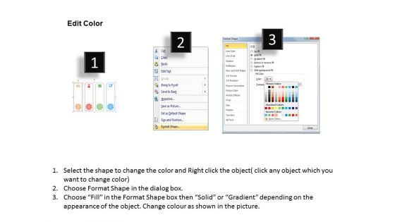 Four Gear Tags With Icons Powerpoint Templates